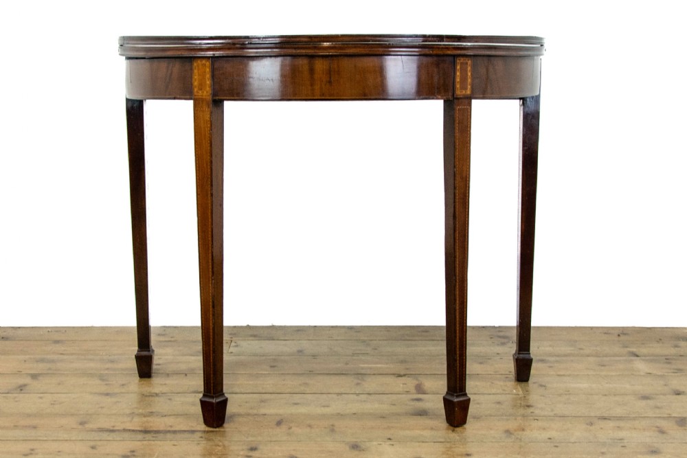 Antique George III Demi-Lune Mahogany Extendable Table View II