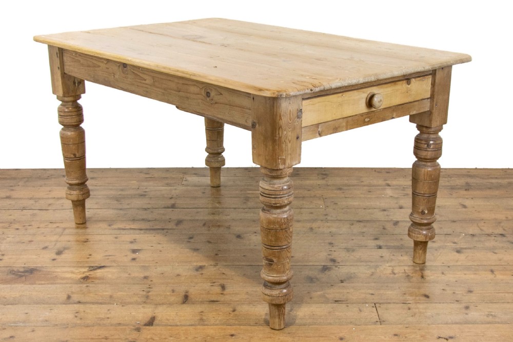 Rustic Antique Pine Farmhouse Kitchen Table View II