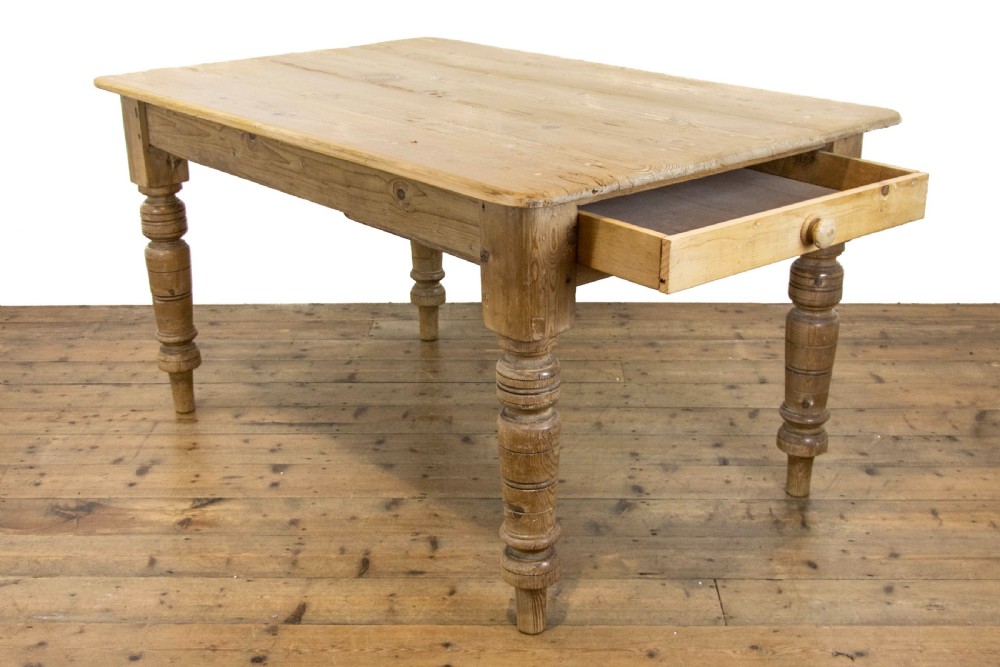 Rustic Antique Pine Farmhouse Kitchen Table View IV