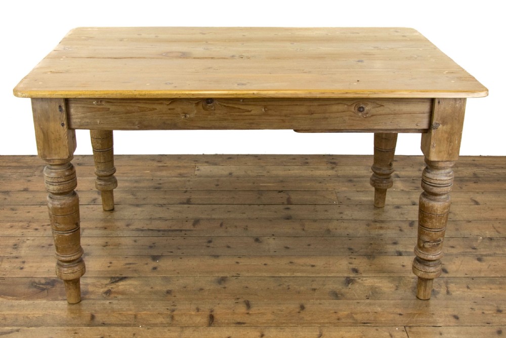 Rustic Antique Pine Farmhouse Kitchen Table View V