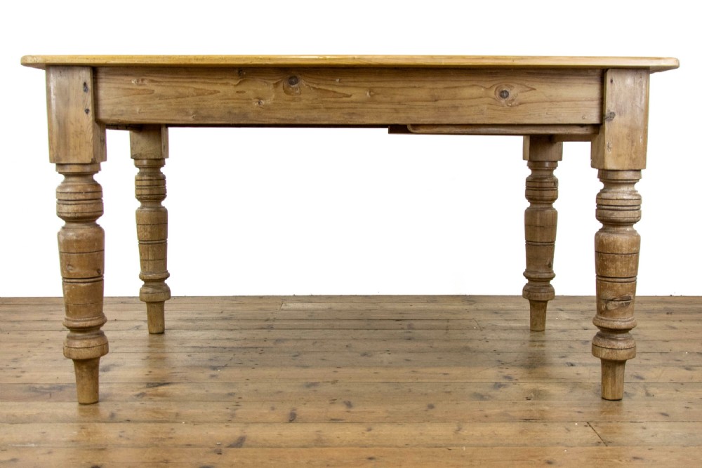 Rustic Antique Pine Farmhouse Kitchen Table View VI