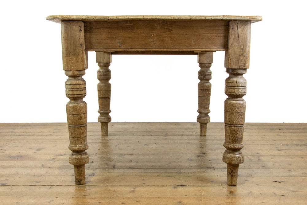 Rustic Antique Pine Farmhouse Kitchen Table View VIII