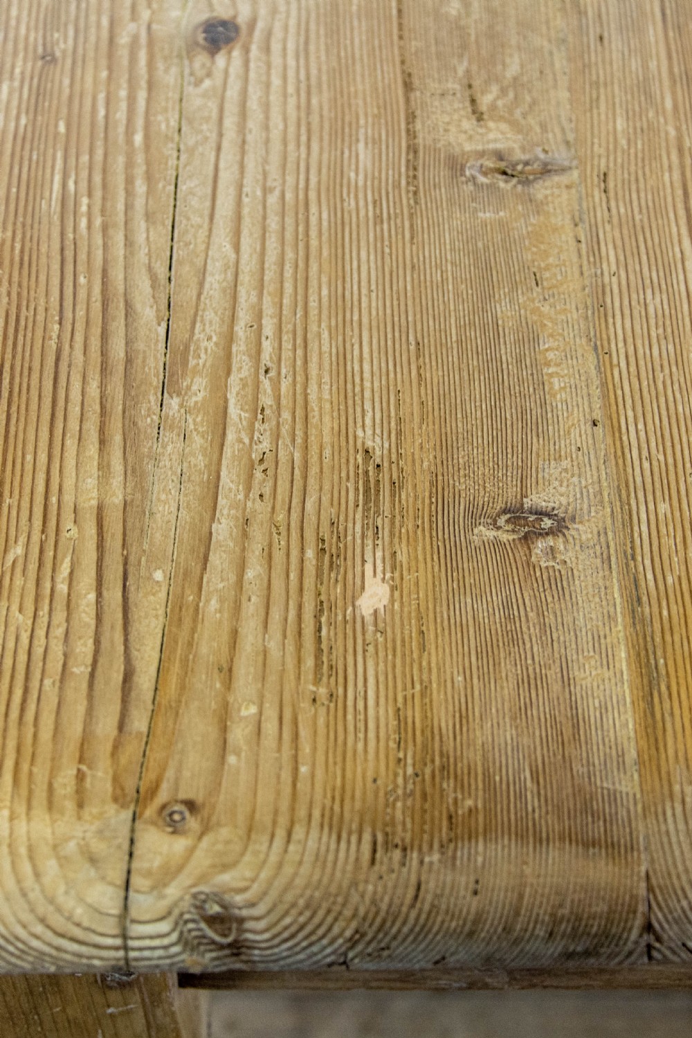 Rustic Antique Pine Farmhouse Kitchen Table View IX