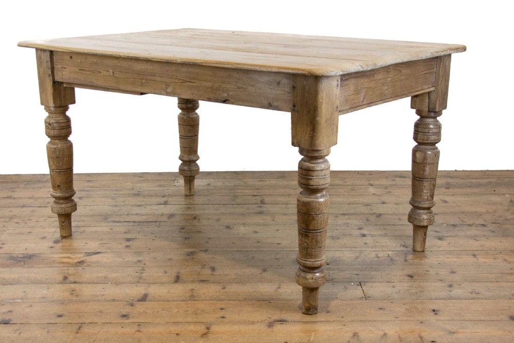 Rustic Antique Pine Farmhouse Kitchen Table View X