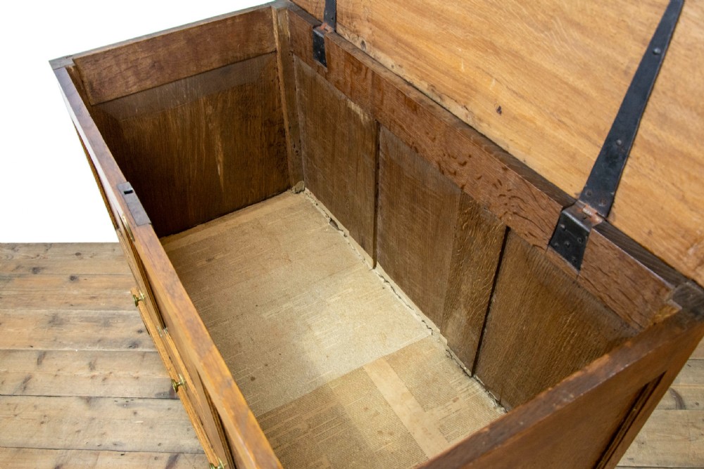 Georgian Antique Oak Mule Chest View XI