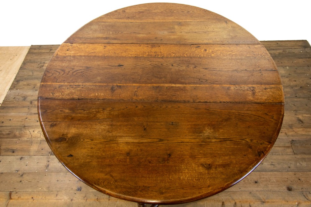 Large Antique Oak Gate Leg Dining Table View VIII