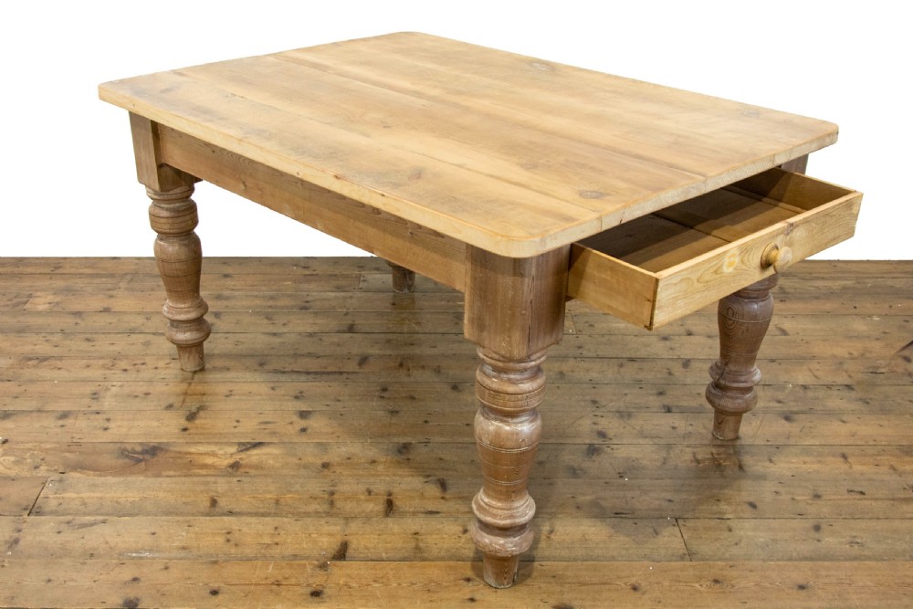 Antique Pine Farmhouse Kitchen Table View IV