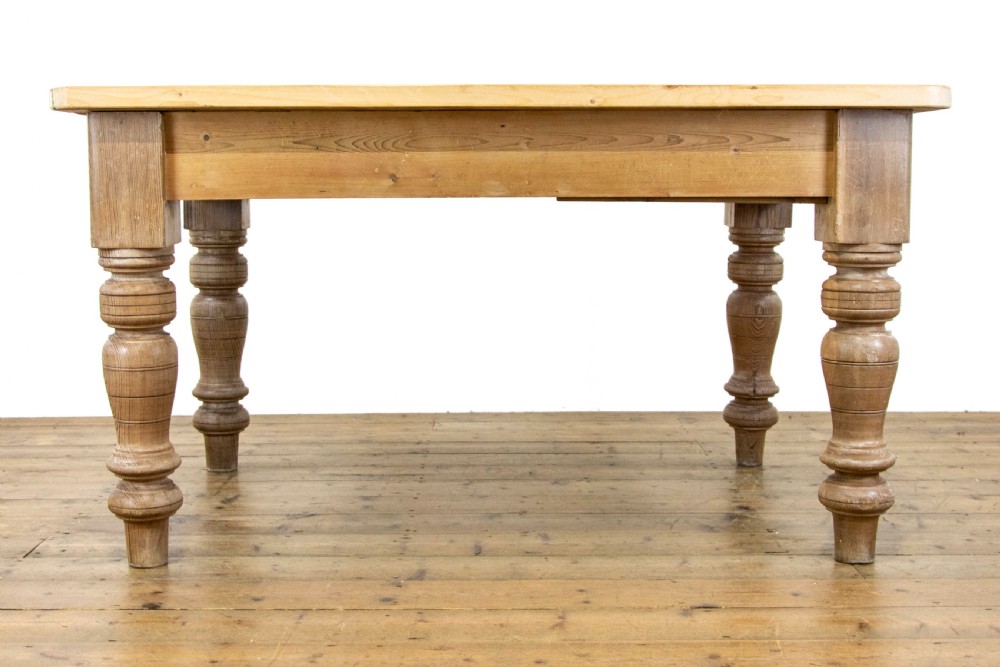 Antique Pine Farmhouse Kitchen Table View V