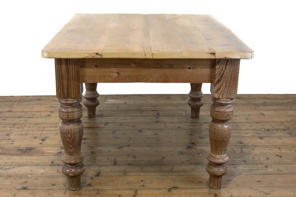 Antique Pine Farmhouse Kitchen Table View VIII