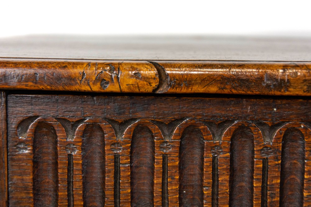 Small 17th Century Antique Oak Coffer View VI