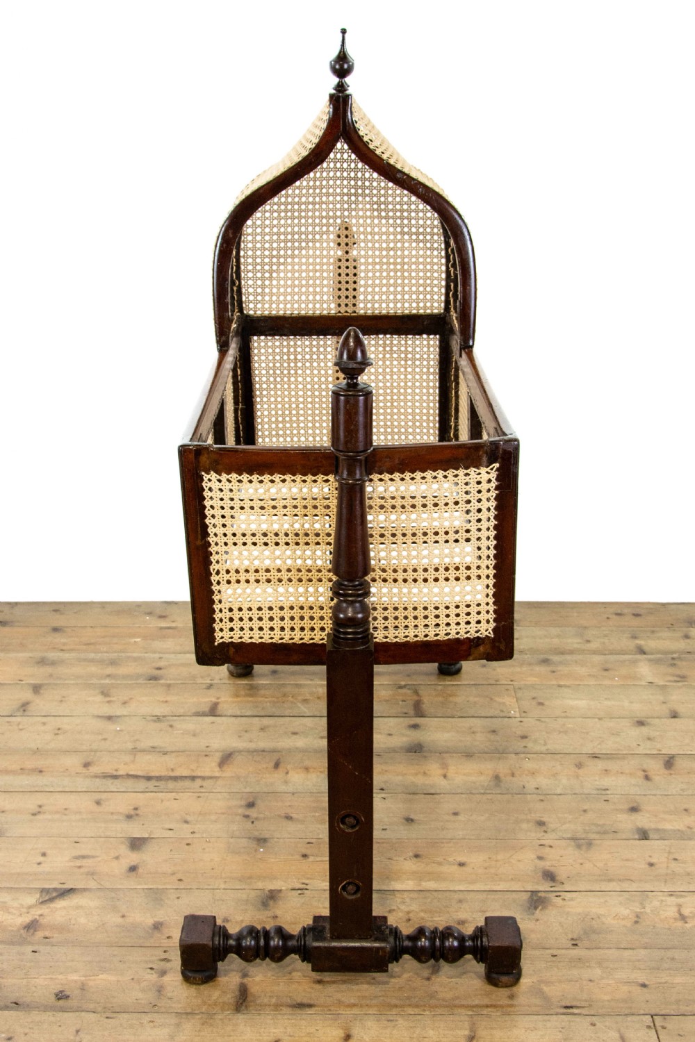 Victorian Mahogany and Rattan Cradle or Crib View IV