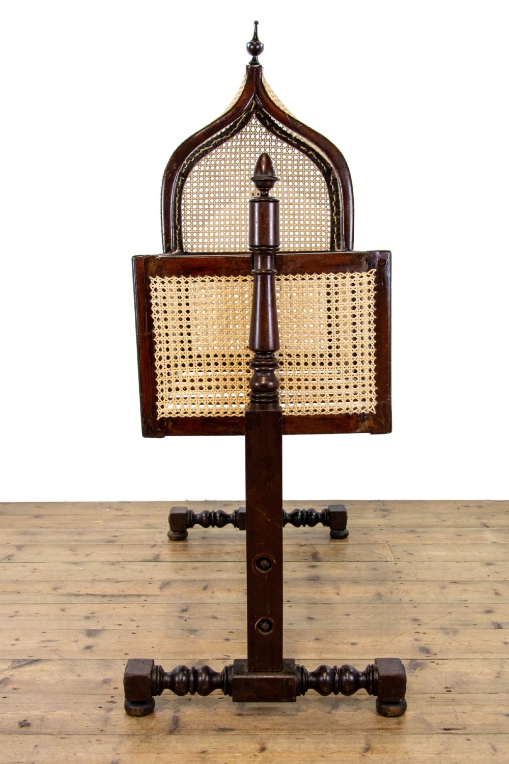 Victorian Mahogany and Rattan Cradle or Crib View V