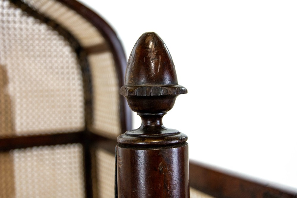 Victorian Mahogany and Rattan Cradle or Crib View VI