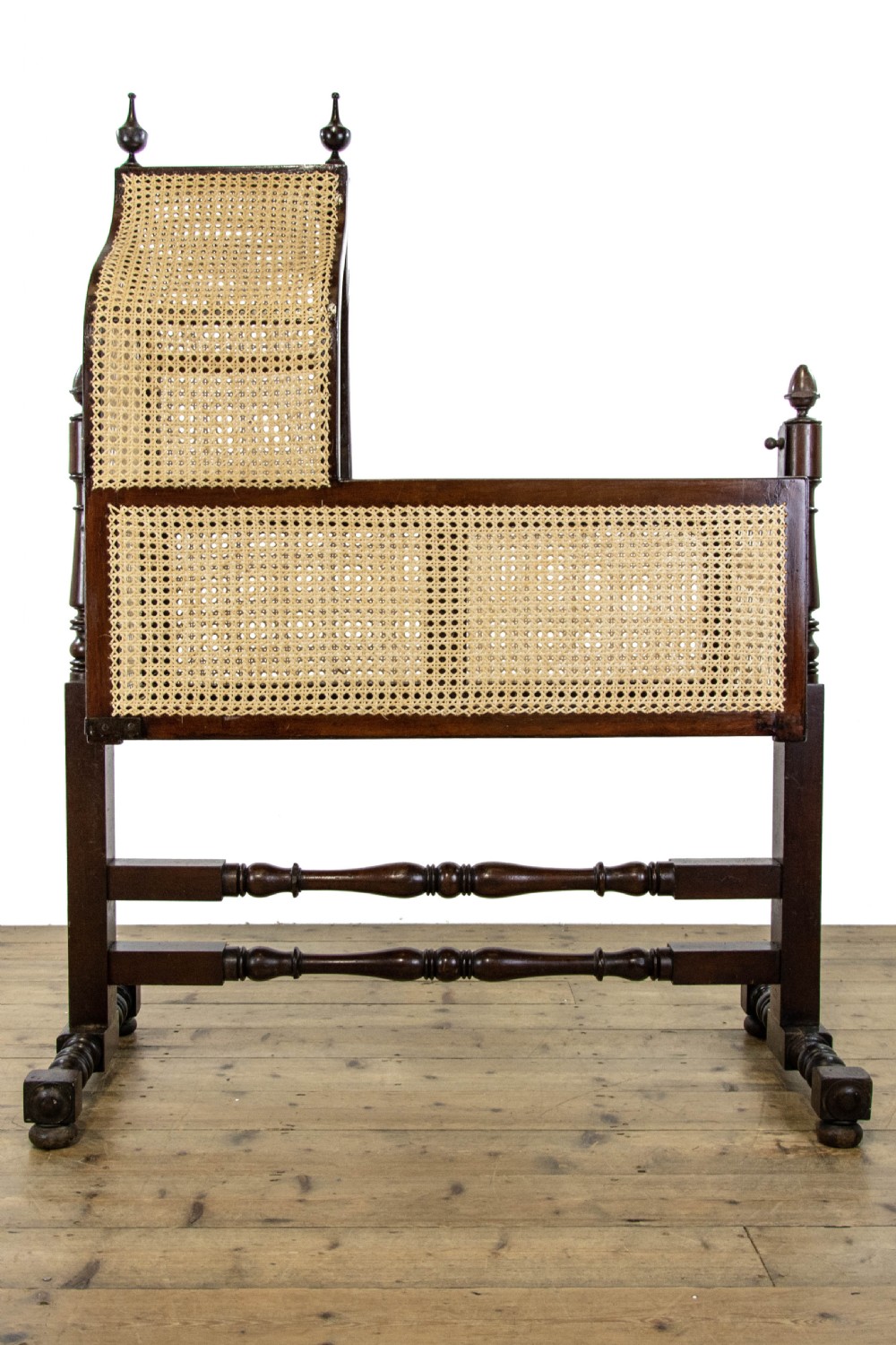 Victorian Mahogany and Rattan Cradle or Crib View VIII