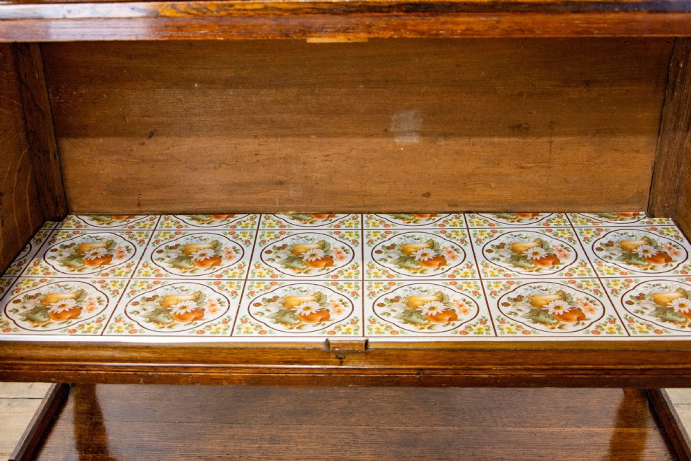 Antique Oak Buffet or Drinks Trolley View V