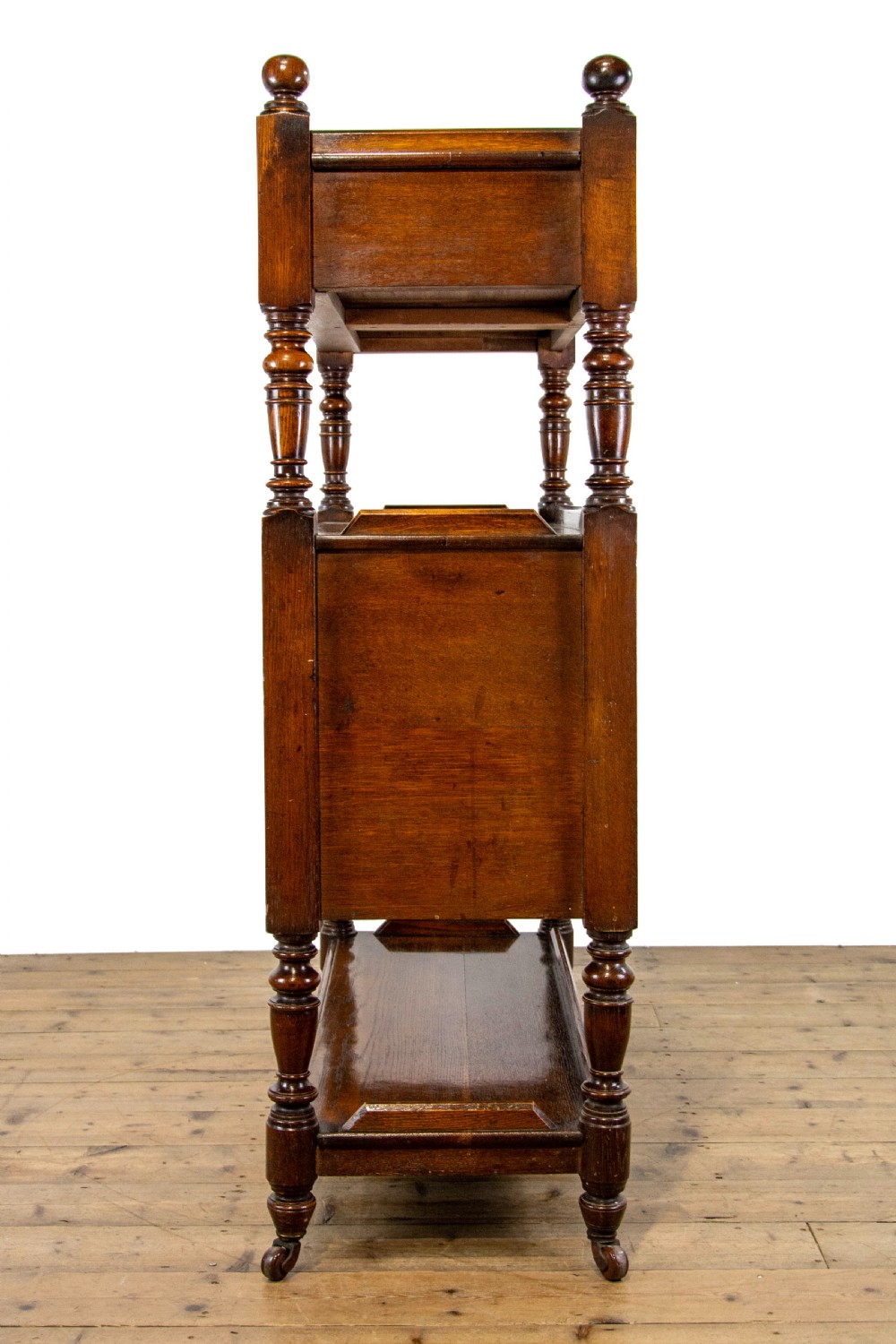 Antique Oak Buffet or Drinks Trolley View X