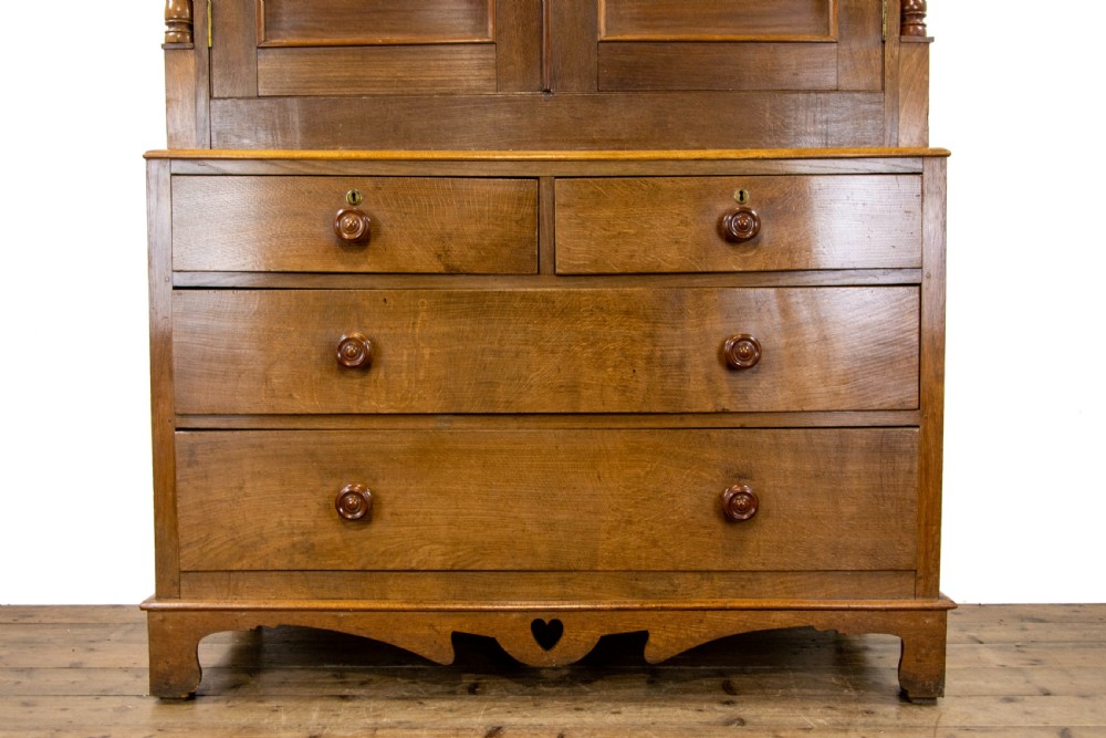 Antique Welsh Oak Linen Press Cupboard View II