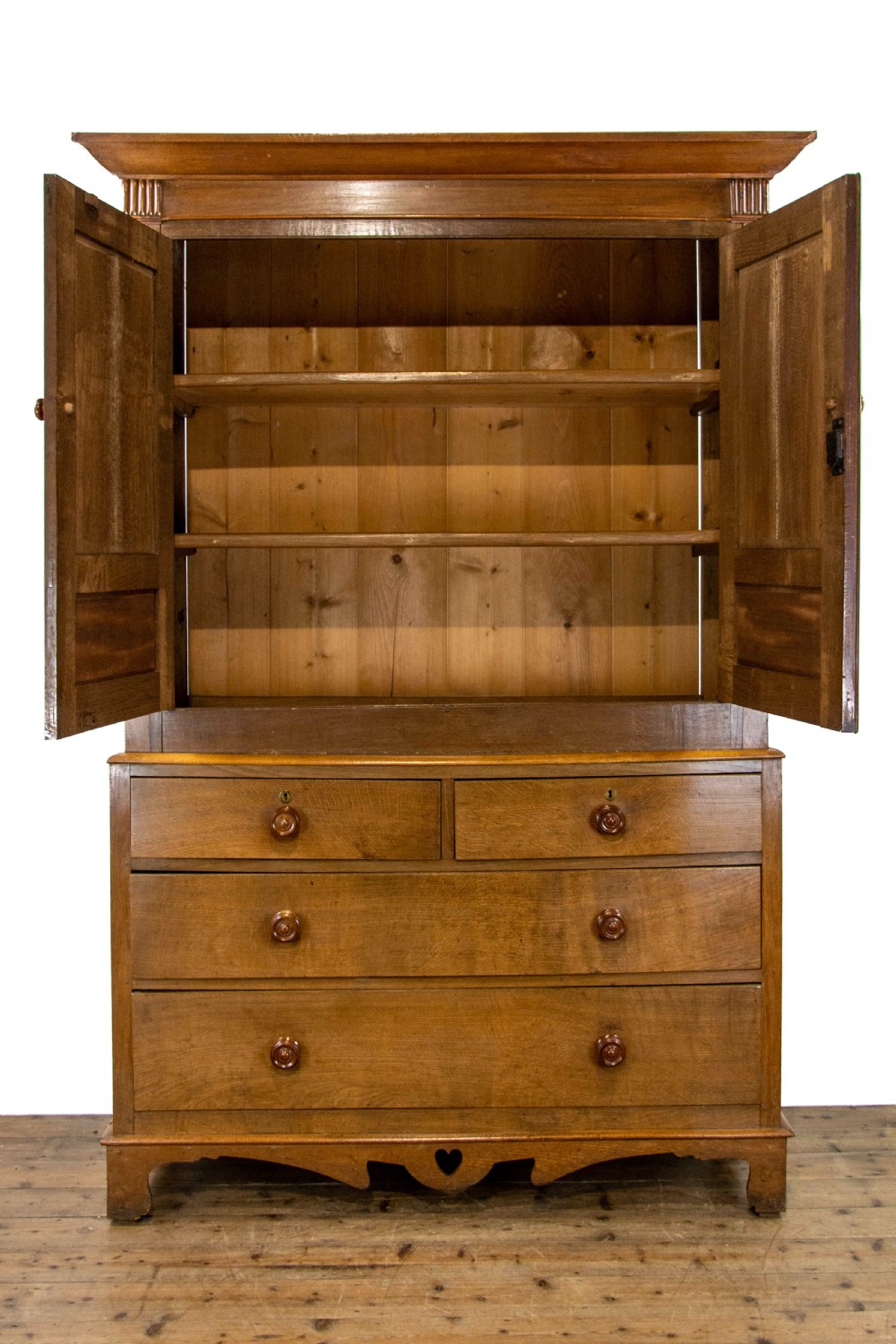 Antique Welsh Oak Linen Press Cupboard View IV