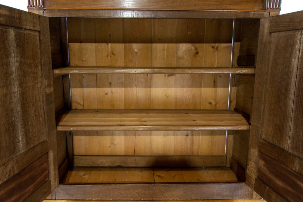 Antique Welsh Oak Linen Press Cupboard View V