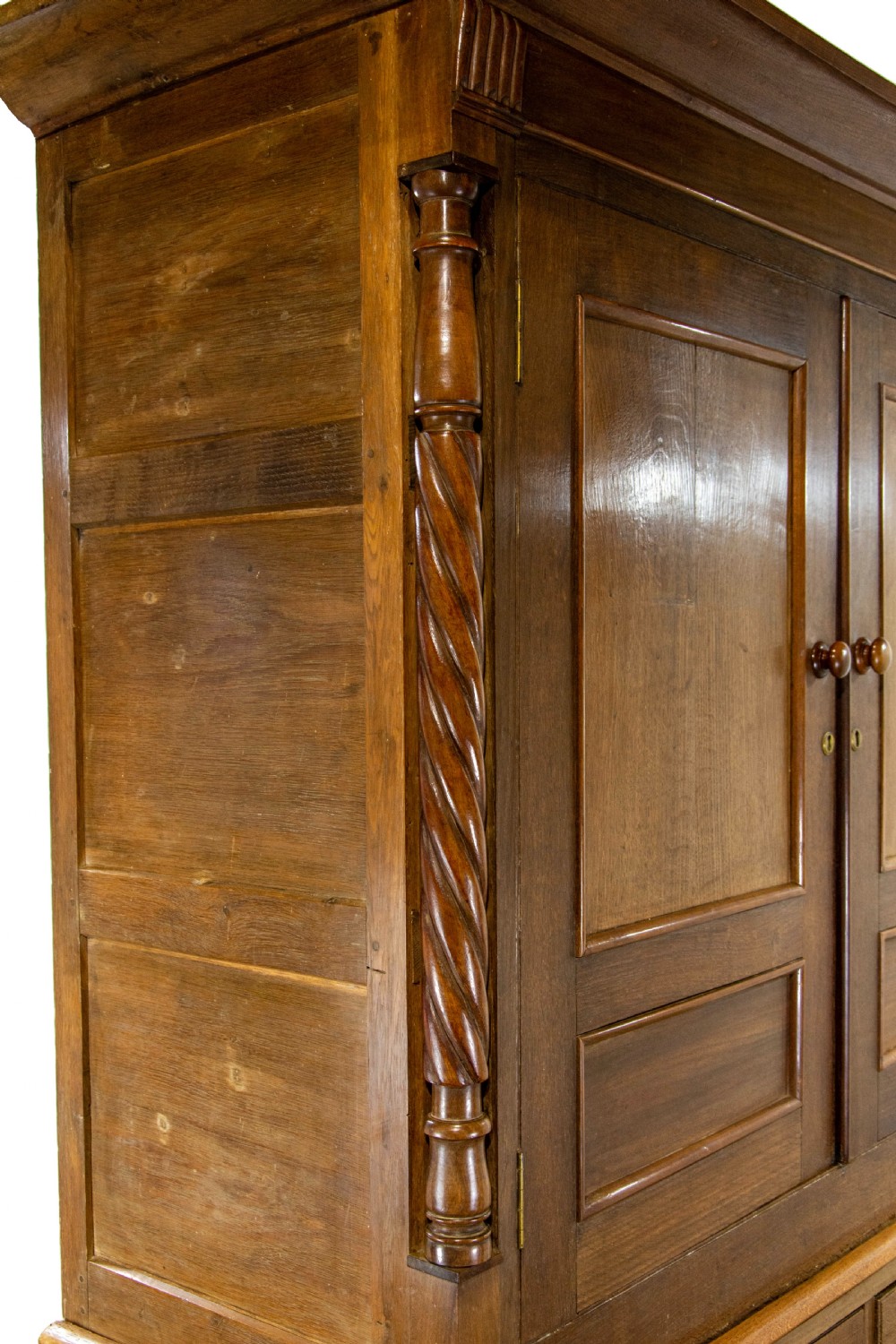 Antique Welsh Oak Linen Press Cupboard View VIII