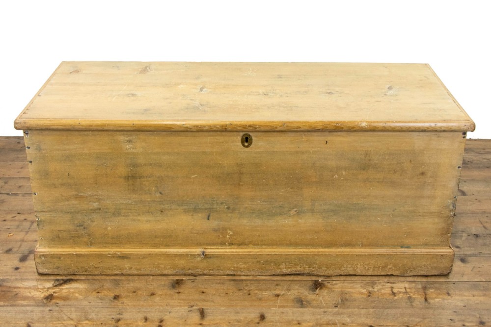 Large Antique Pine Trunk or Blanket Box View II