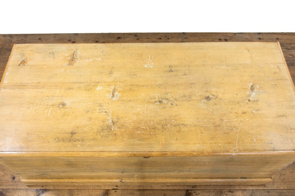 Large Antique Pine Trunk or Blanket Box View IV