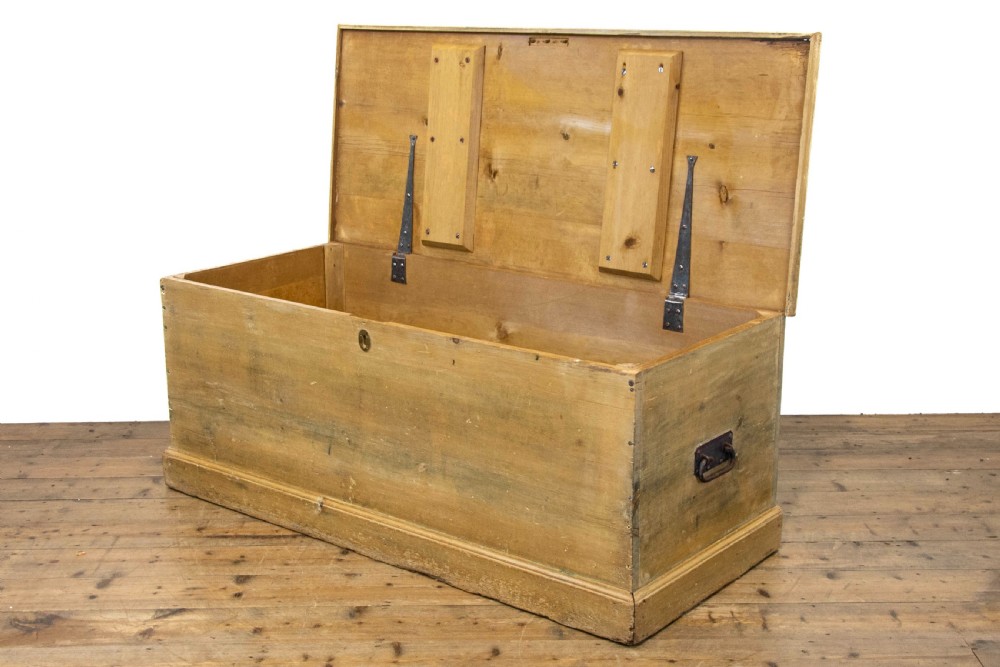 Large Antique Pine Trunk or Blanket Box View V