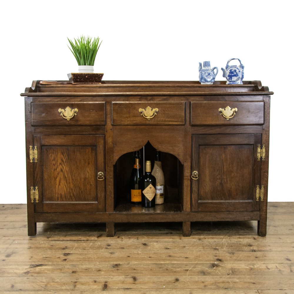 Antique Oak Dresser Base Sideboard