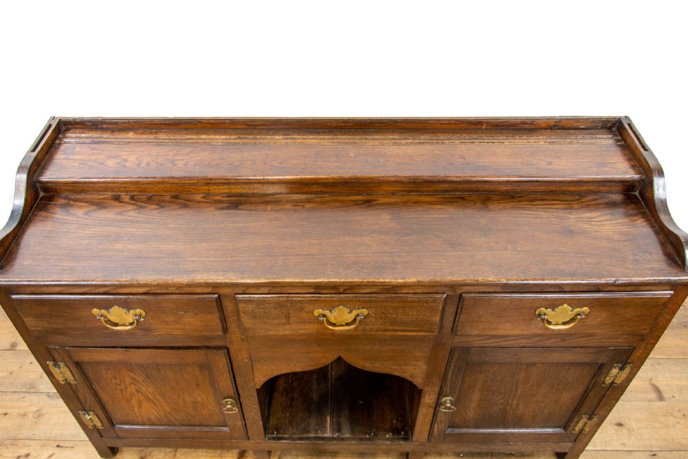 Antique Oak Dresser Base Sideboard View IV