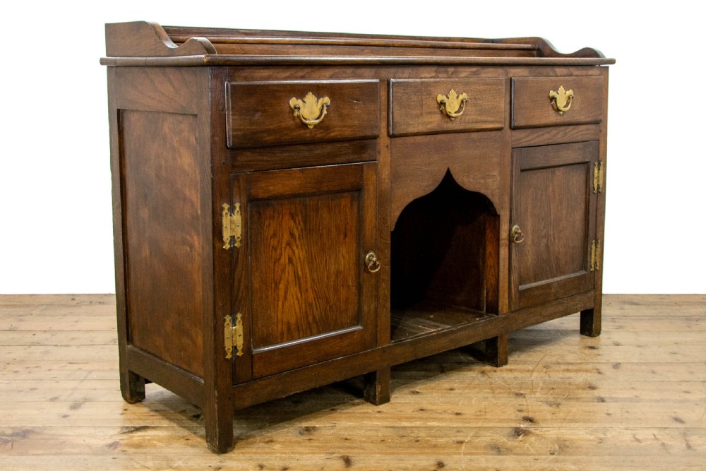 Antique Oak Dresser Base Sideboard View V