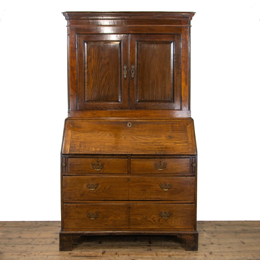 Antique 18th Century Welsh Oak Bureau Bookcase