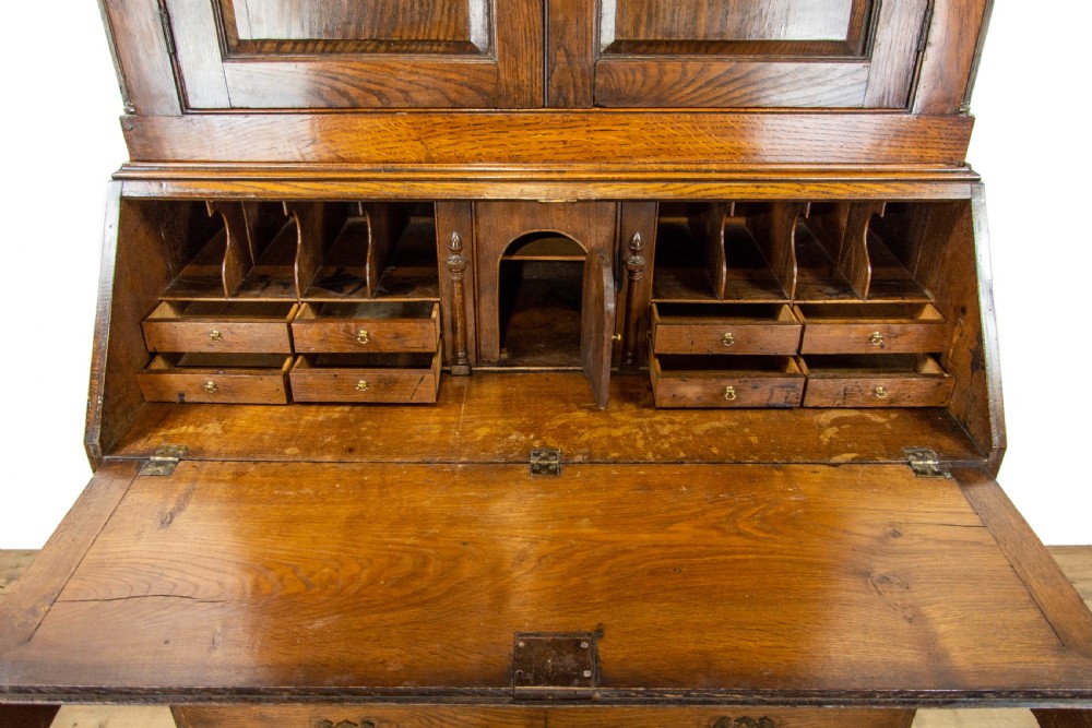 Antique 18th Century Welsh Oak Bureau Bookcase View VI