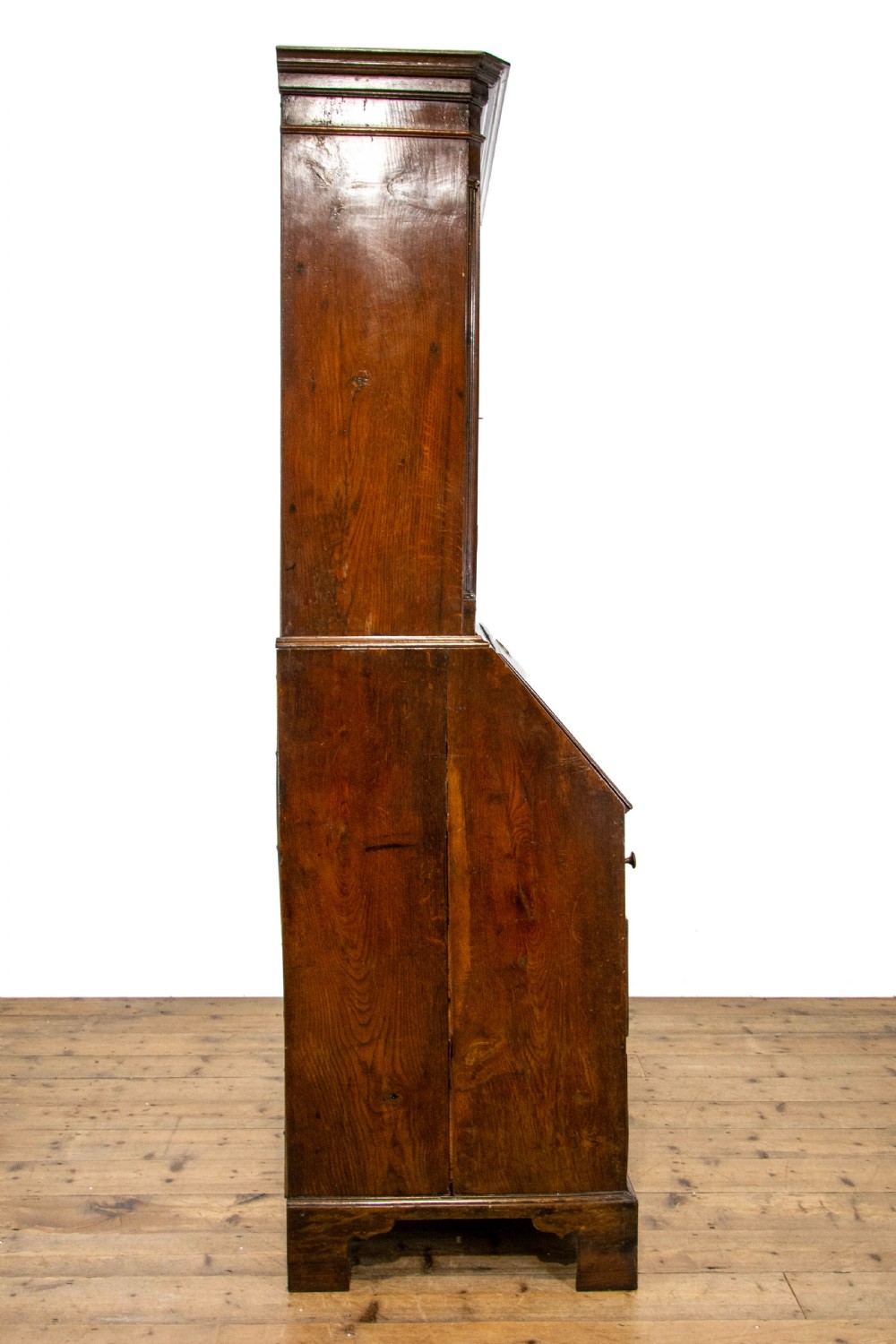 Antique 18th Century Welsh Oak Bureau Bookcase View XII