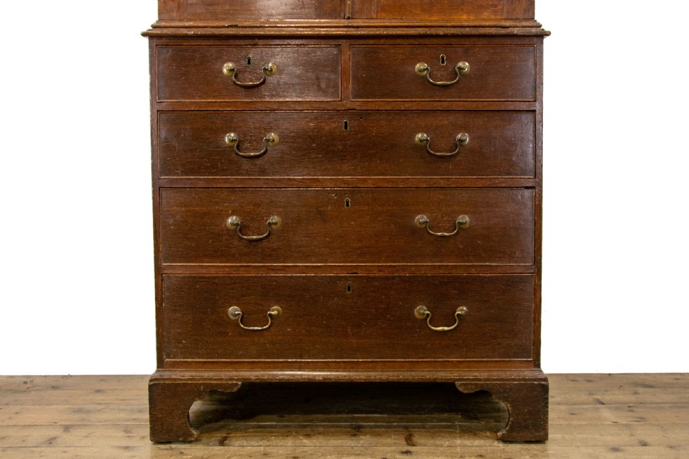 Narrow Antique Oak Linen Press Cupboard View II