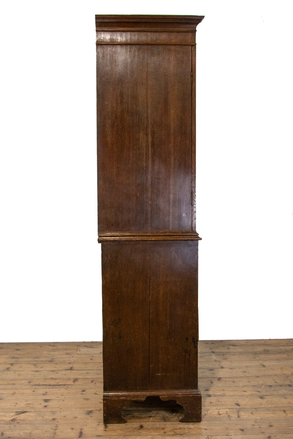 Narrow Antique Oak Linen Press Cupboard View VIII