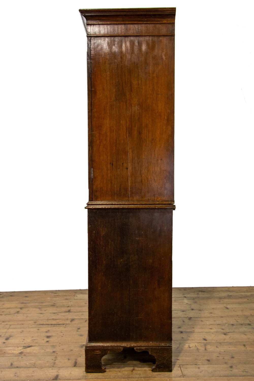 Narrow Antique Oak Linen Press Cupboard View X