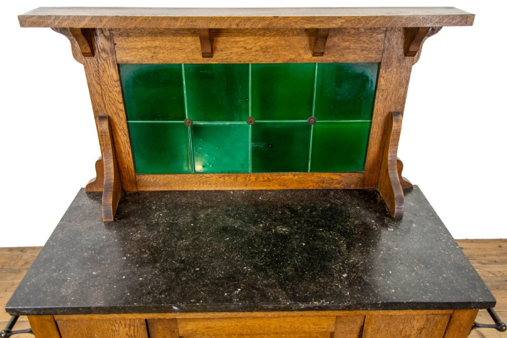 Antique Oak and Marble Washstand View III