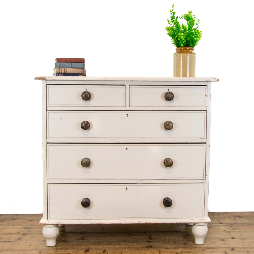 Antique Painted Pine Chest of Drawers 