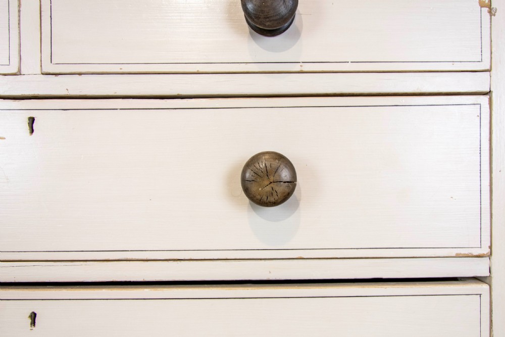 Antique Painted Pine Chest of Drawers  View III