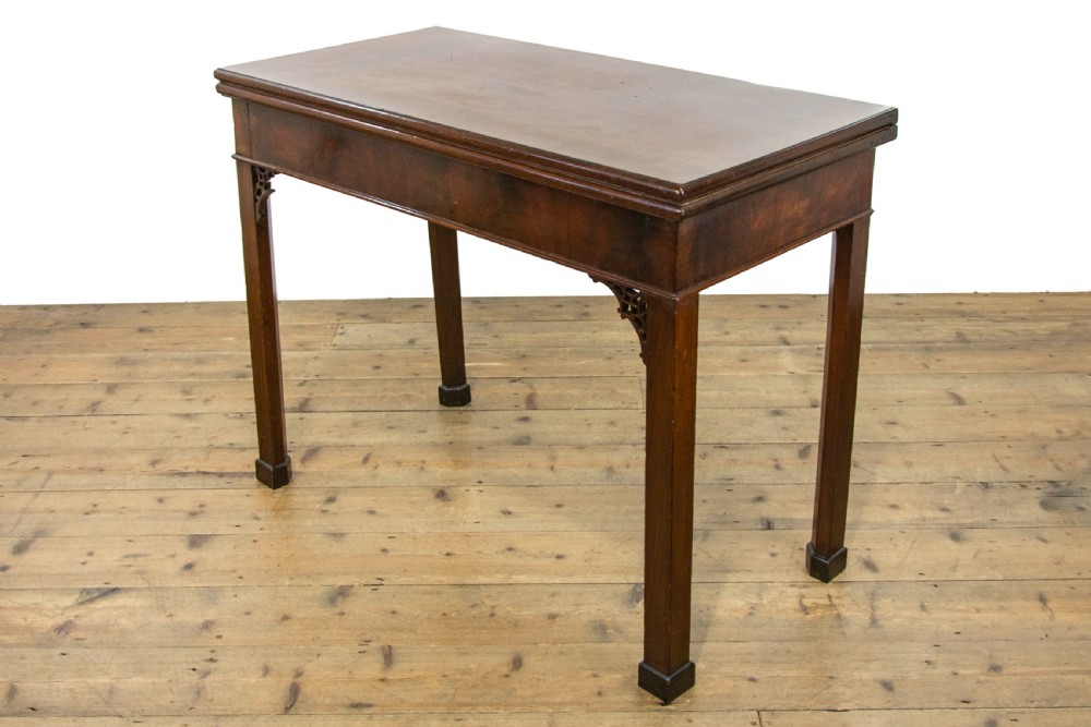 Antique Mahogany Folding Card Table View VII