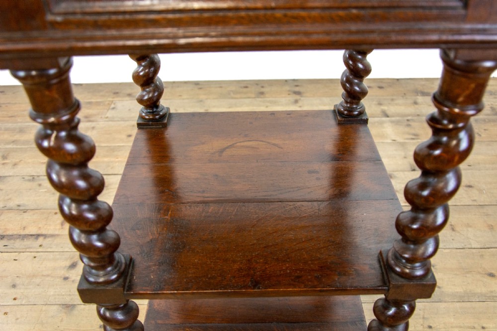 Unusual Victorian Carved Side Table with Drawer View X
