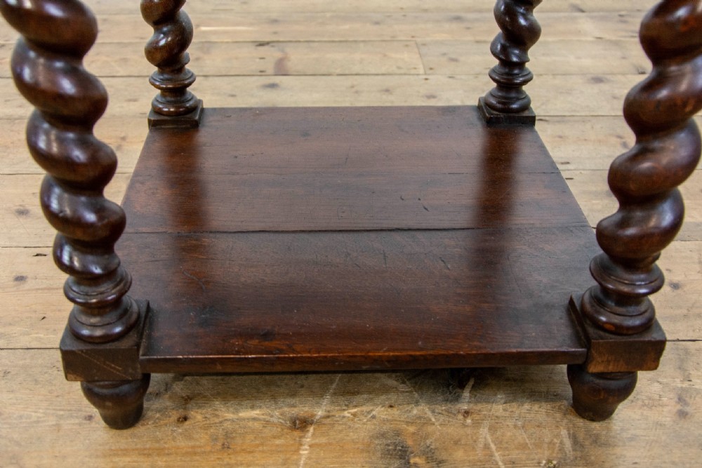 Unusual Victorian Carved Side Table with Drawer View XI