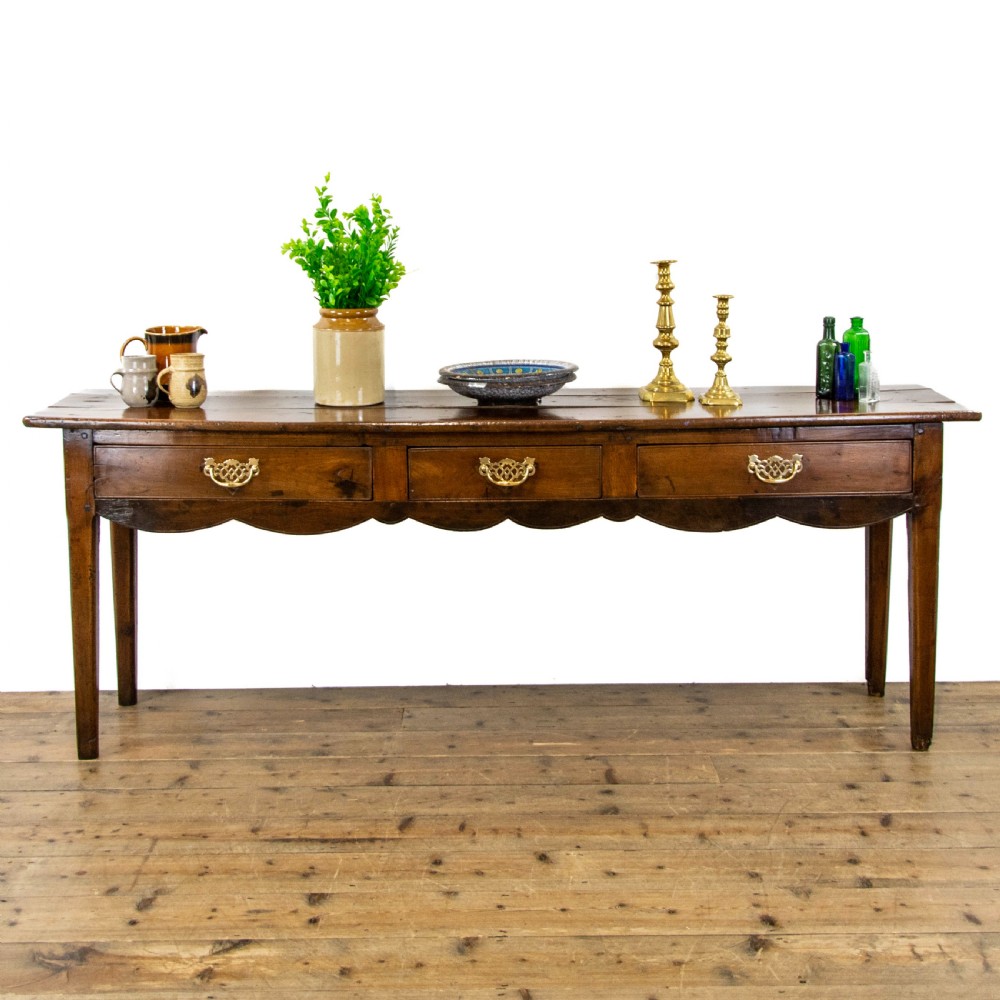 Large Antique Fruitwood Dresser Base View II