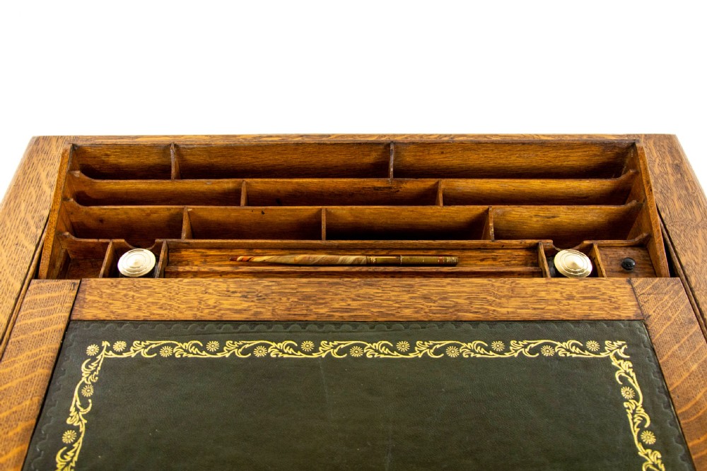 Antique Oak Metamorphic Writing Desk View V