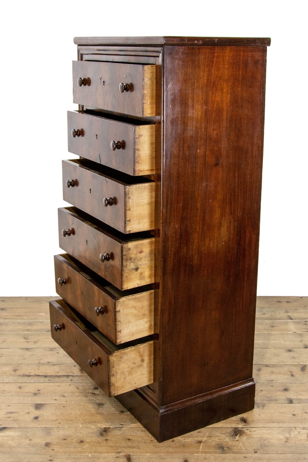 19th Century Antique Mahogany Bank of Drawers View VII