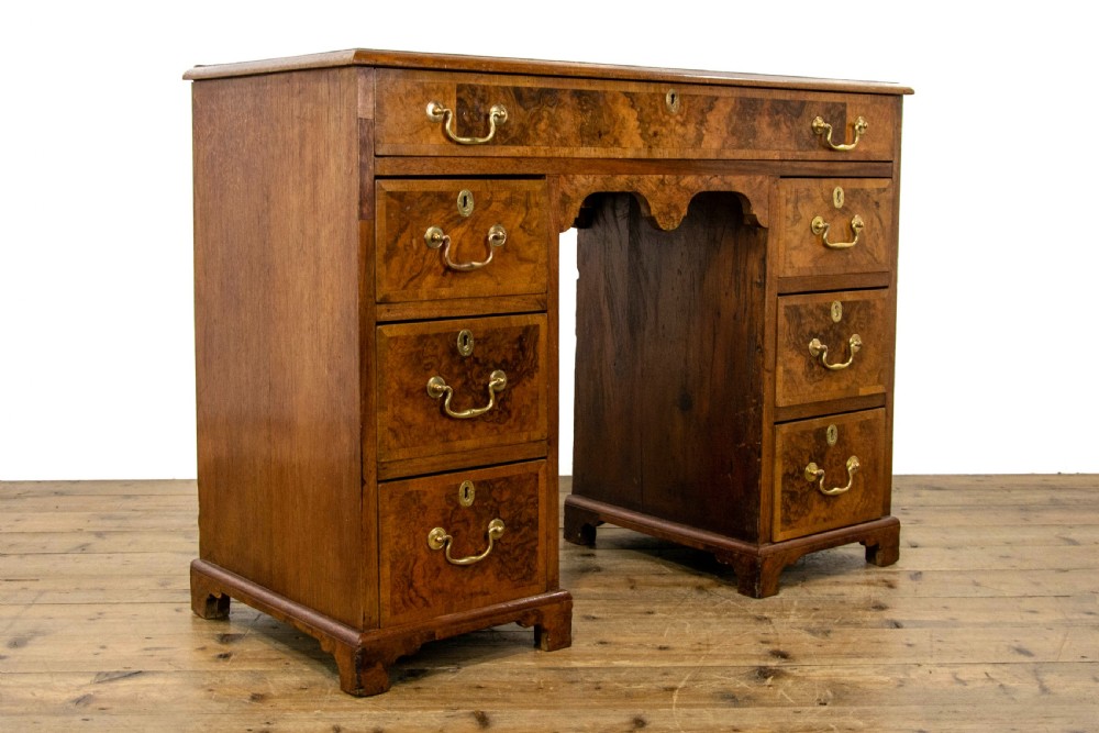 Antique Walnut Kneehole Desk View V