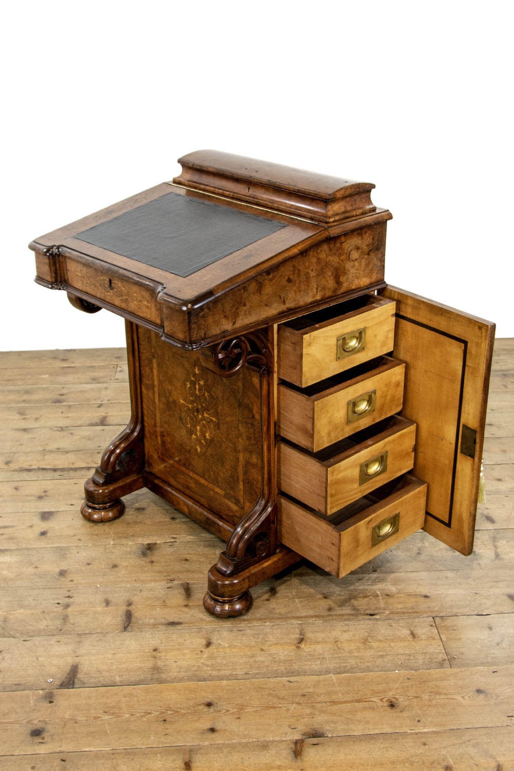 Antique Walnut Davenport Desk View X