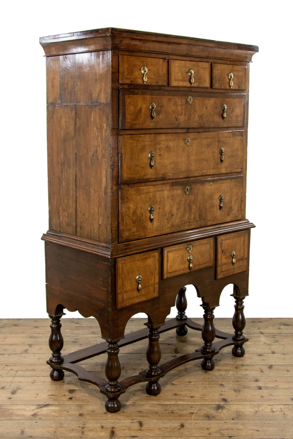 Antique Walnut Chest on Stand View V