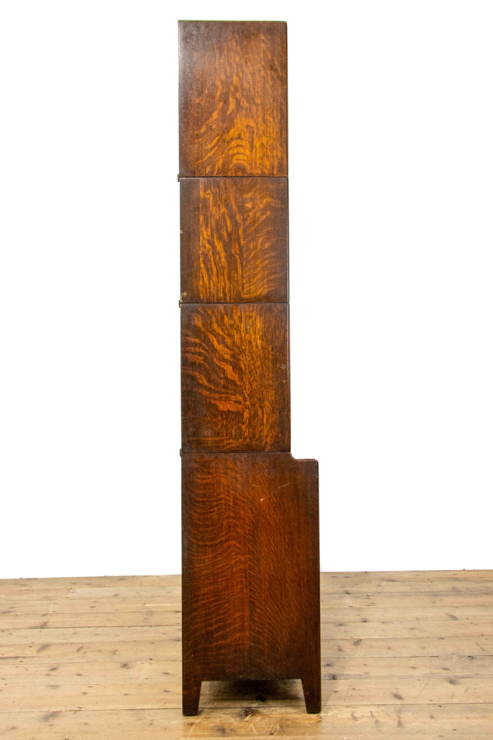 Antique Oak Globe Wernicke Style Four Tier Bookcase View VIII