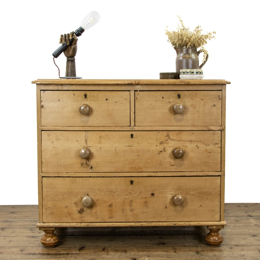 Small Antique Pine Chest of Drawers View II